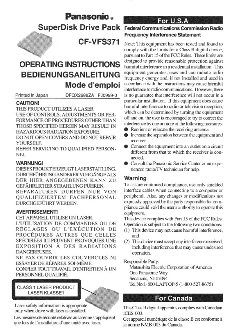 Panasonic CF-VFS371W User manual