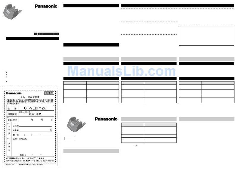 Panasonic CF-VEBP12U operating instructions