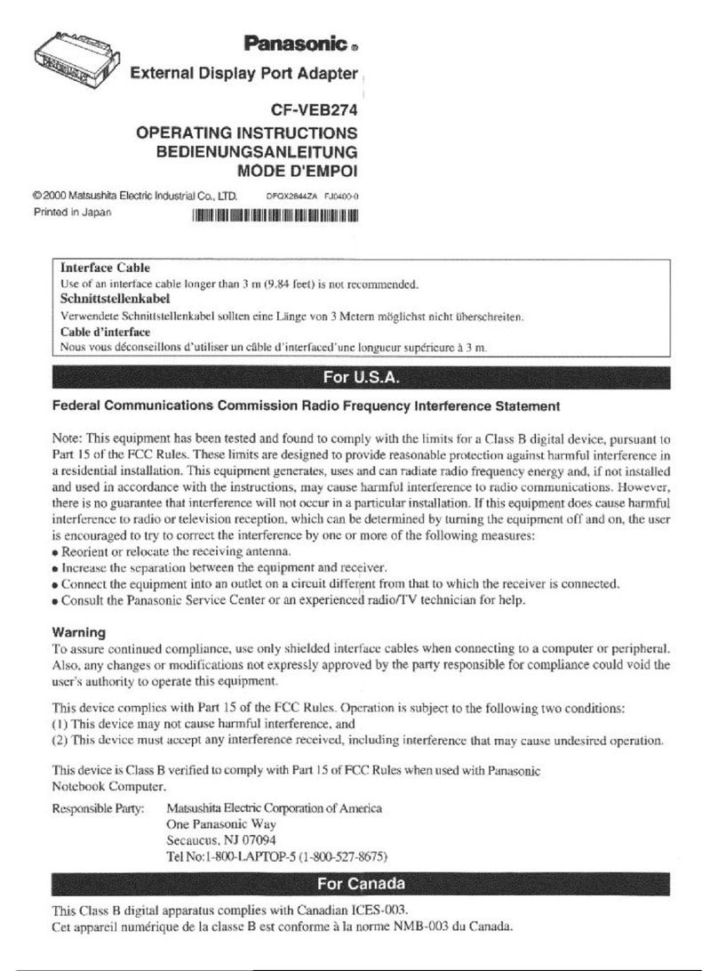 Panasonic CF-VEB274W User manual