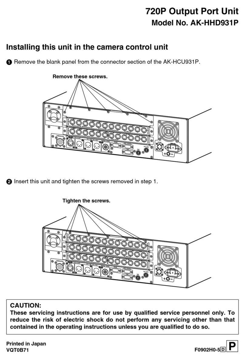 Panasonic AK-HCU931 install guide