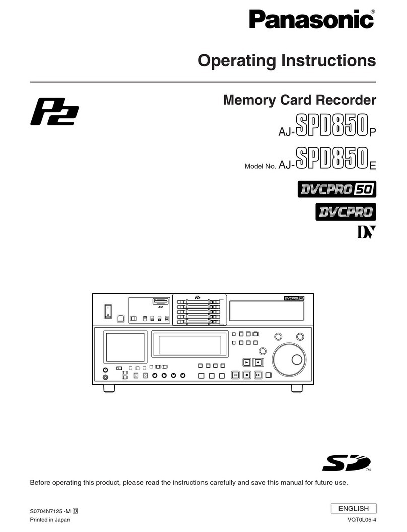 Panasonic AJ-SPD850E operating instructions