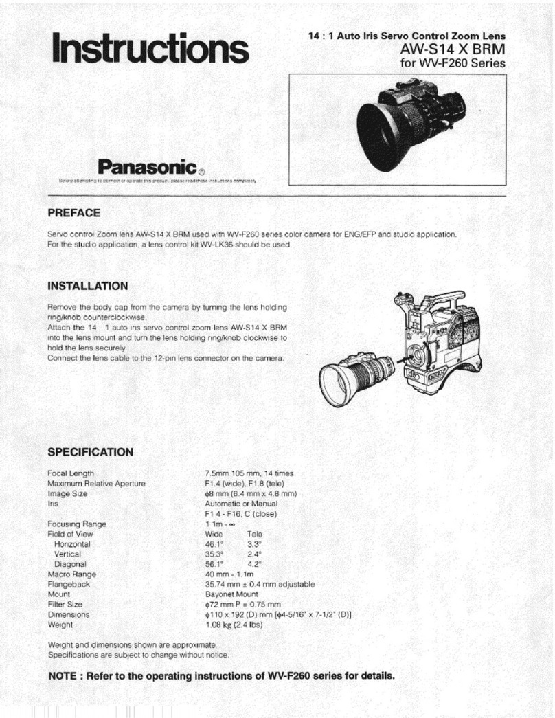Panasonic AW-S14XBRM install guide