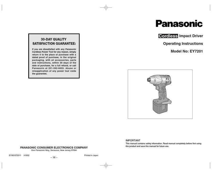 Panasonic EY7201 - 12V IMPACT operating instructions