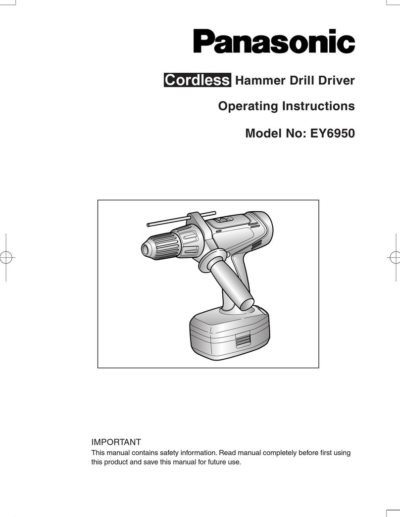 Panasonic EY6950 - 18V HAM. DRILL&DRIVE User manual Panasonic EY6950 - 18V HAM. DRILL&DRIVE User manual
