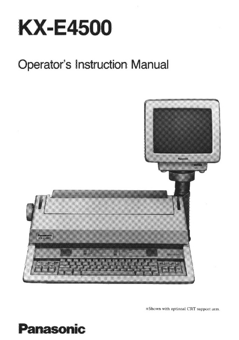 Panasonic KX-E4500 Assembly instructions Panasonic KX-E4500 Assembly instructions