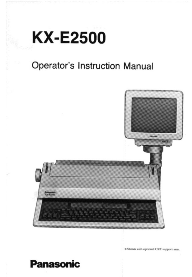 Panasonic KX-E2500 Assembly instructions