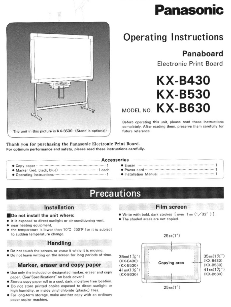 Panasonic Panaboard KX-B430 User manual Panasonic Panaboard KX-B430 User manual