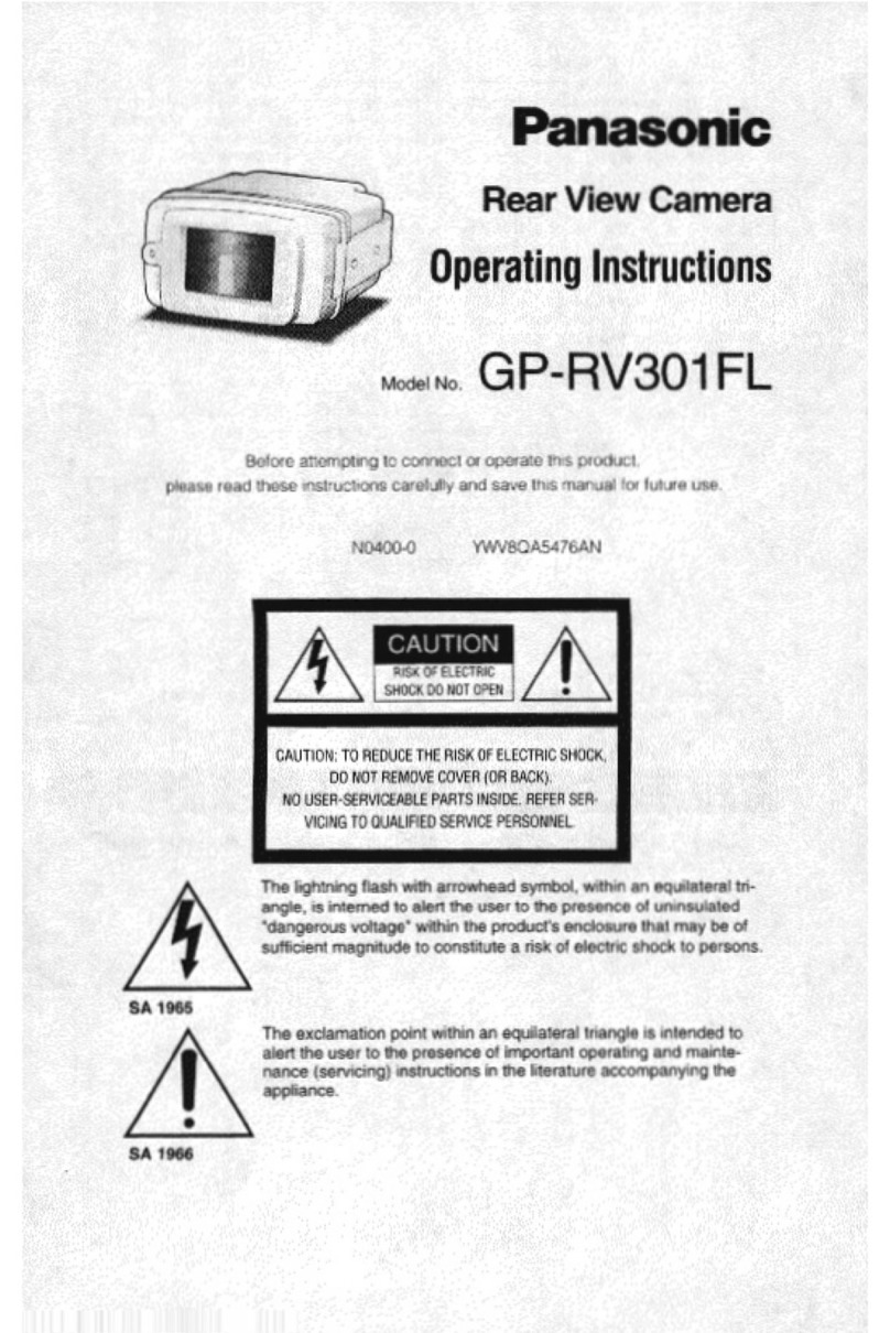 Panasonic GPRV301FL - REAR VIEW CAMERA User manual