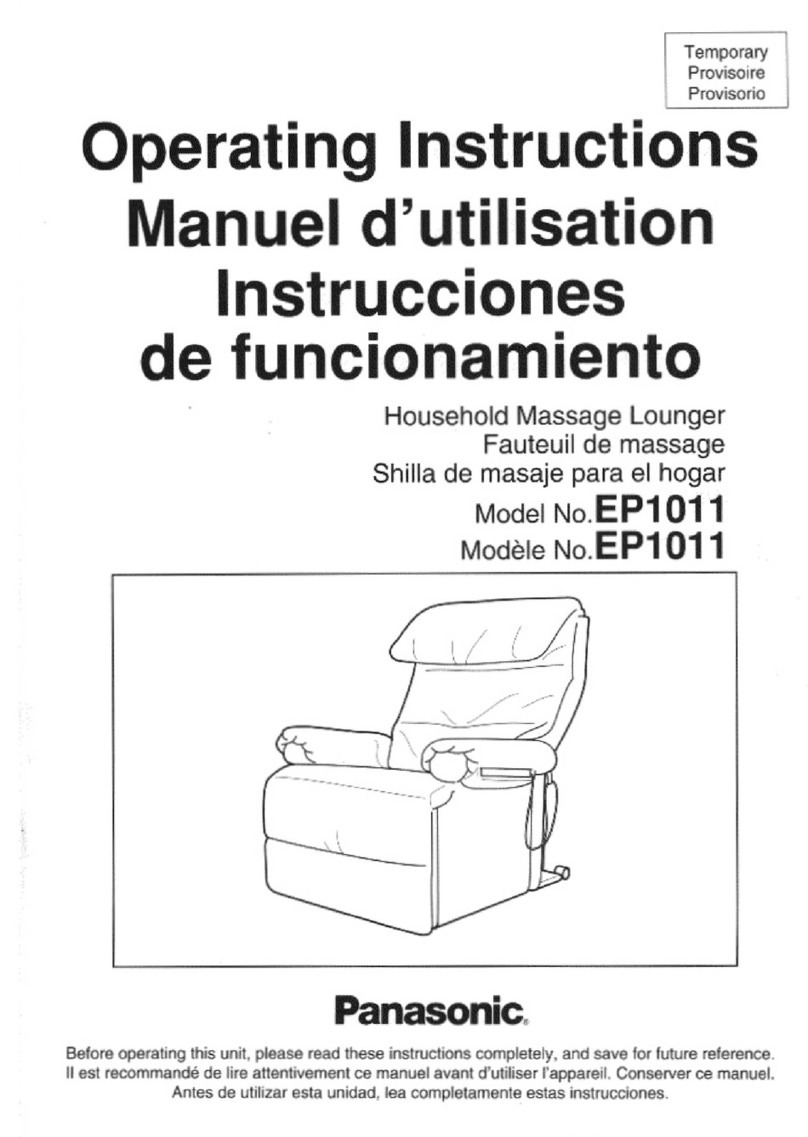 Panasonic EP1011 - MASSAGE LOUNGER User manual