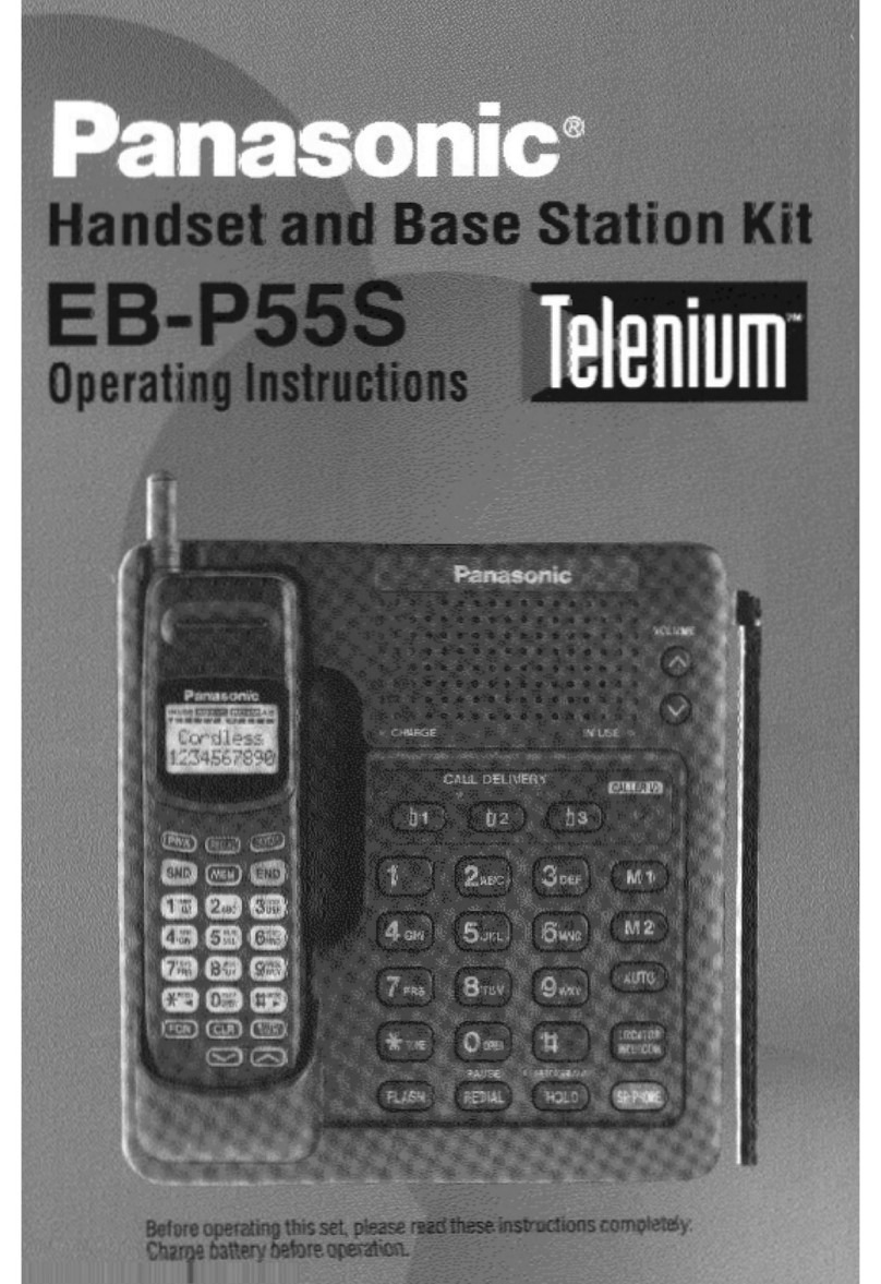 Panasonic Telenium EB-P55S operating instructions