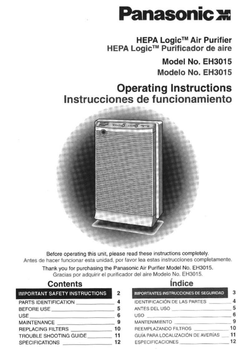 Panasonic EH3015 - AIR PURIFIER-PHCC operating instructions