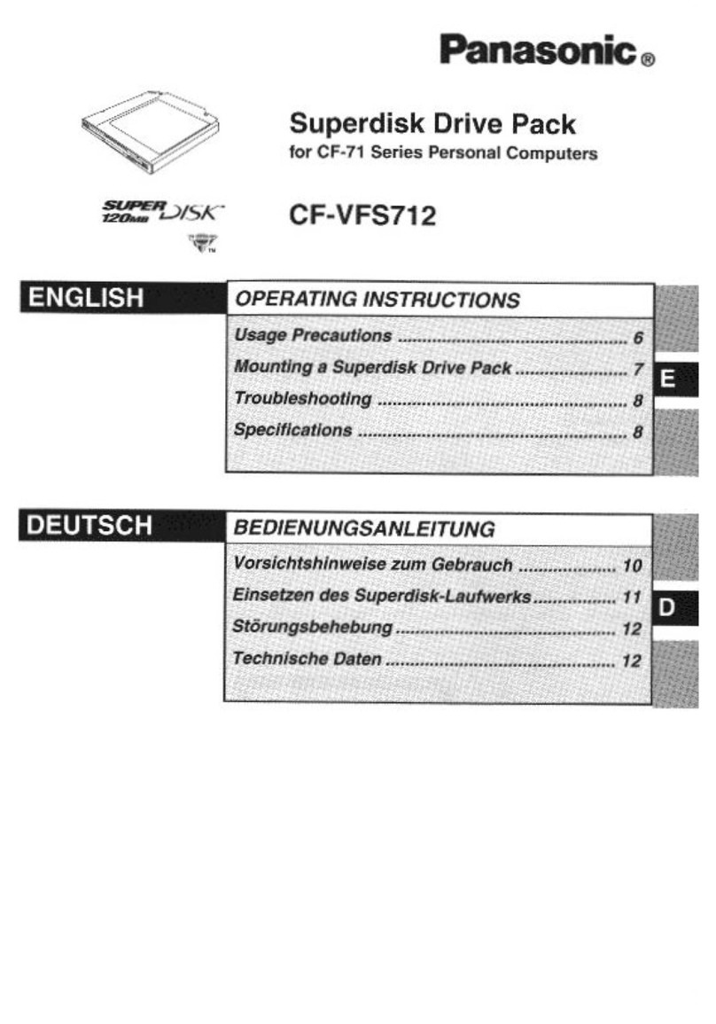 Panasonic CFVFS712W - SUPERDISK DRIVE operating instructions