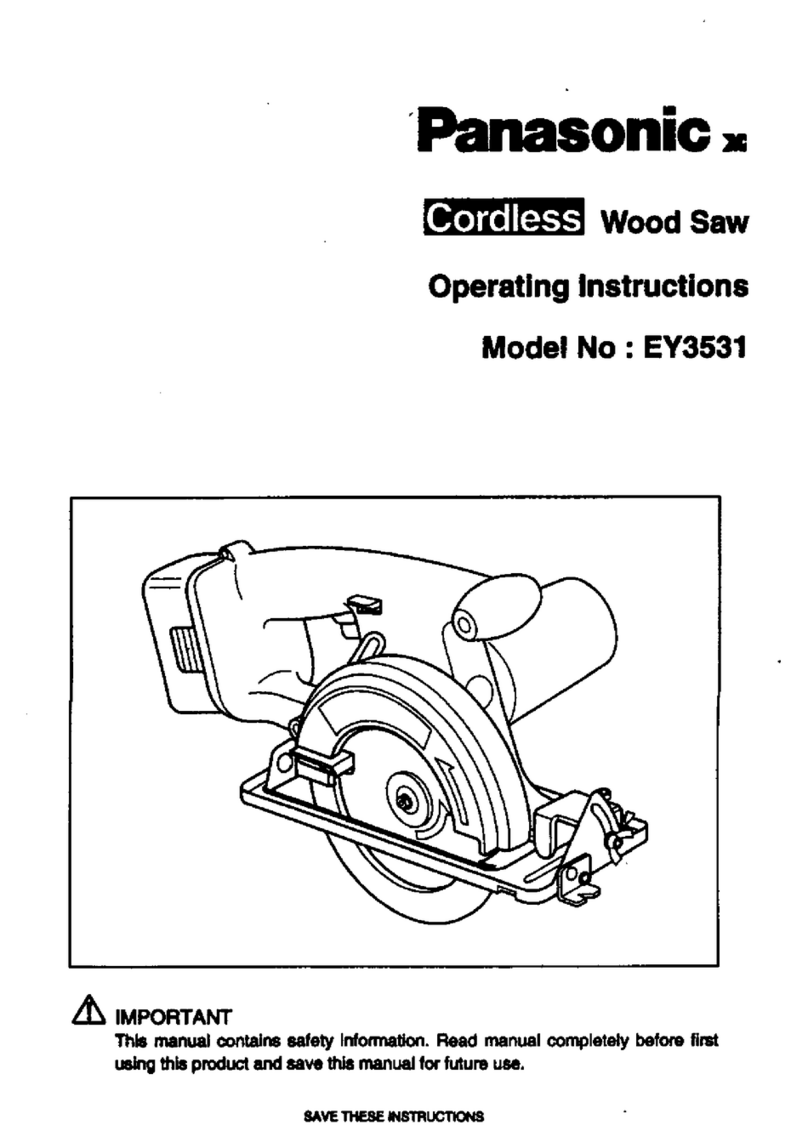 Panasonic EY3531 - 15.6V WOOD SAW operating instructions