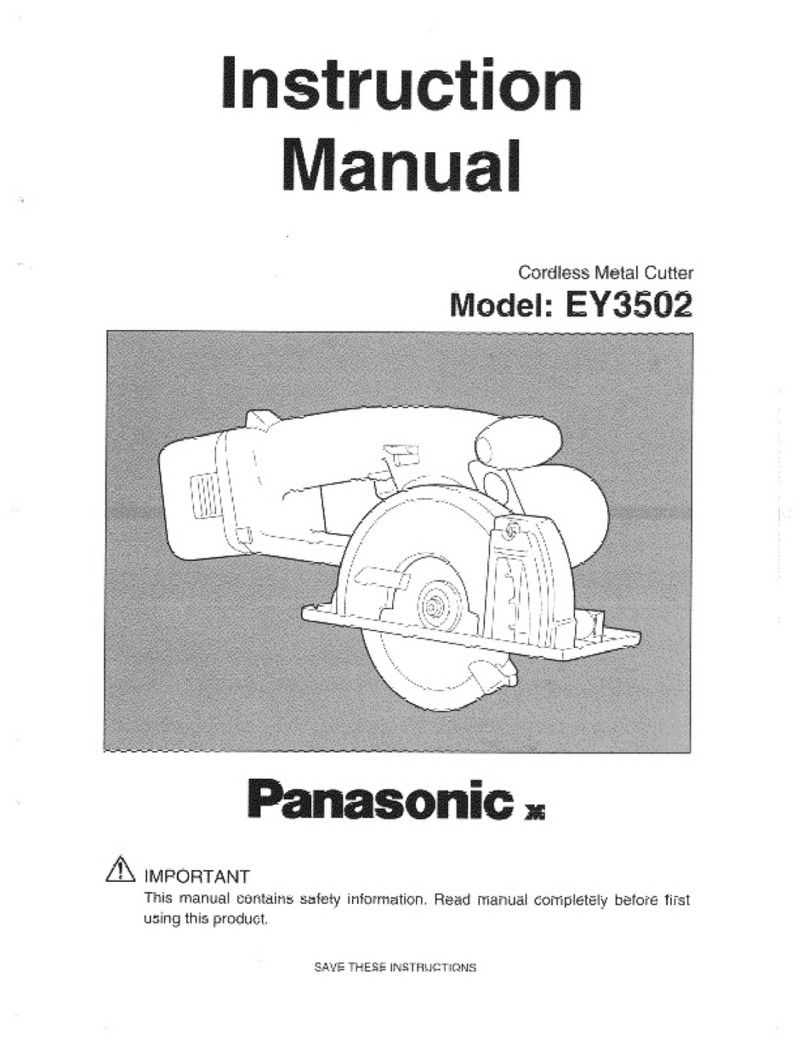 Panasonic EY3502 - CORDLESS METAL SAW instruction manual