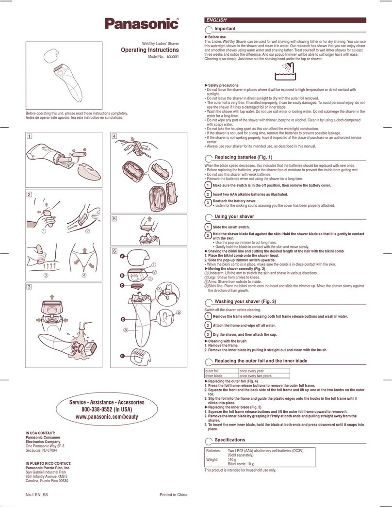 Panasonic ES-2291 User manual