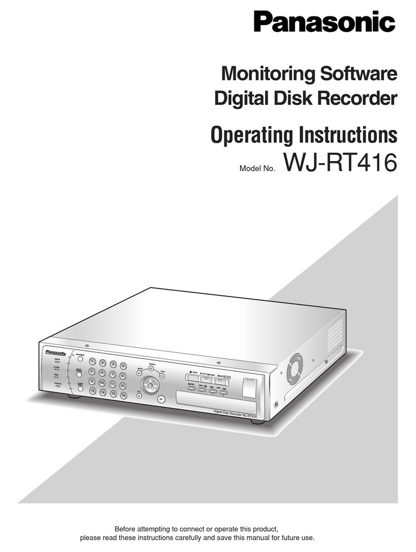 Panasonic WJRT416 - 16CH DIGITAL RECORDER operating instructions
