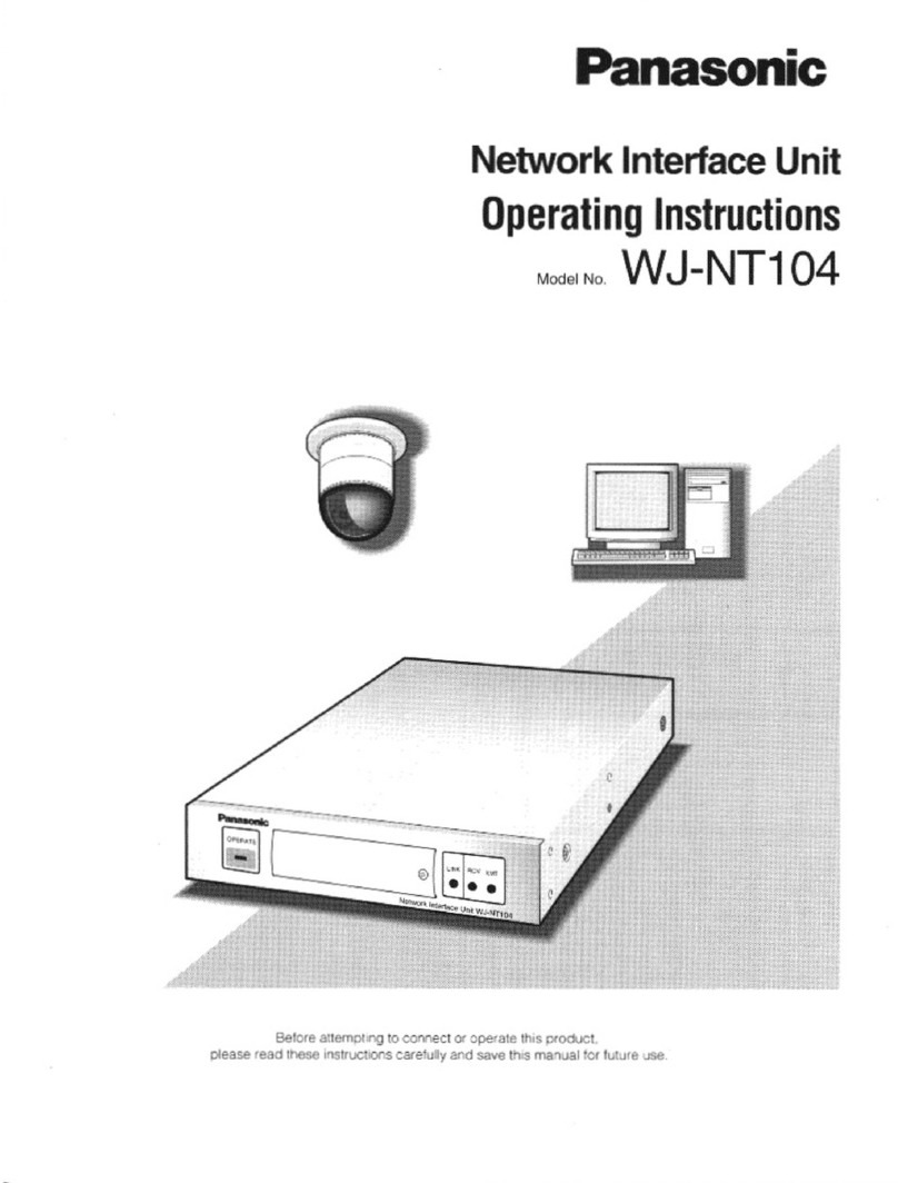 Panasonic WJ-NT104 operating instructions
