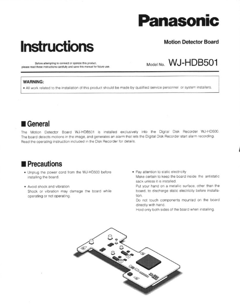 Panasonic WJ-HDB501 instructions