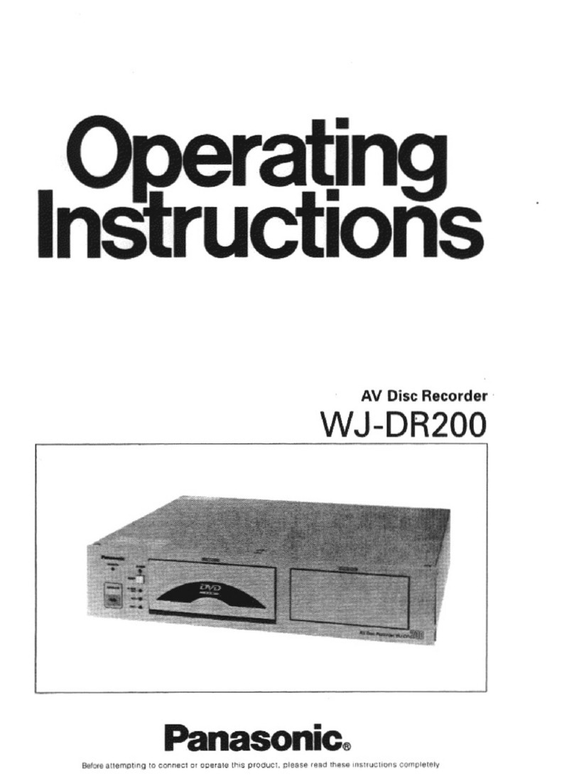 Panasonic WJDR200 - DIGITAL VIDEO RECORD User manual