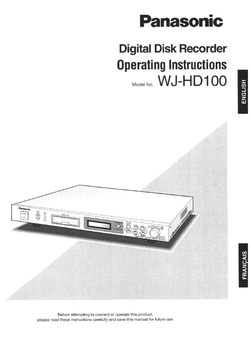 Panasonic WJHD100 - DIGITAL DISC RECORDE operating instructions