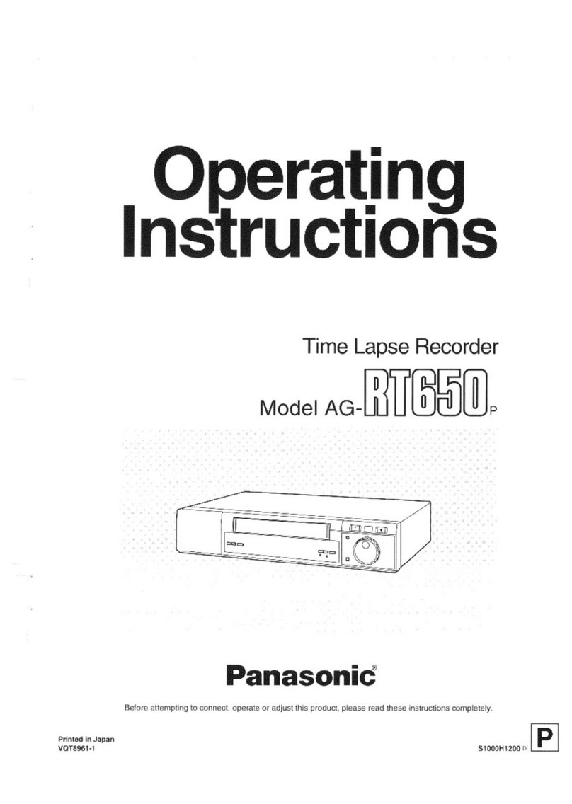 Panasonic AGRT650P - TIME LAPSE VTR User manual