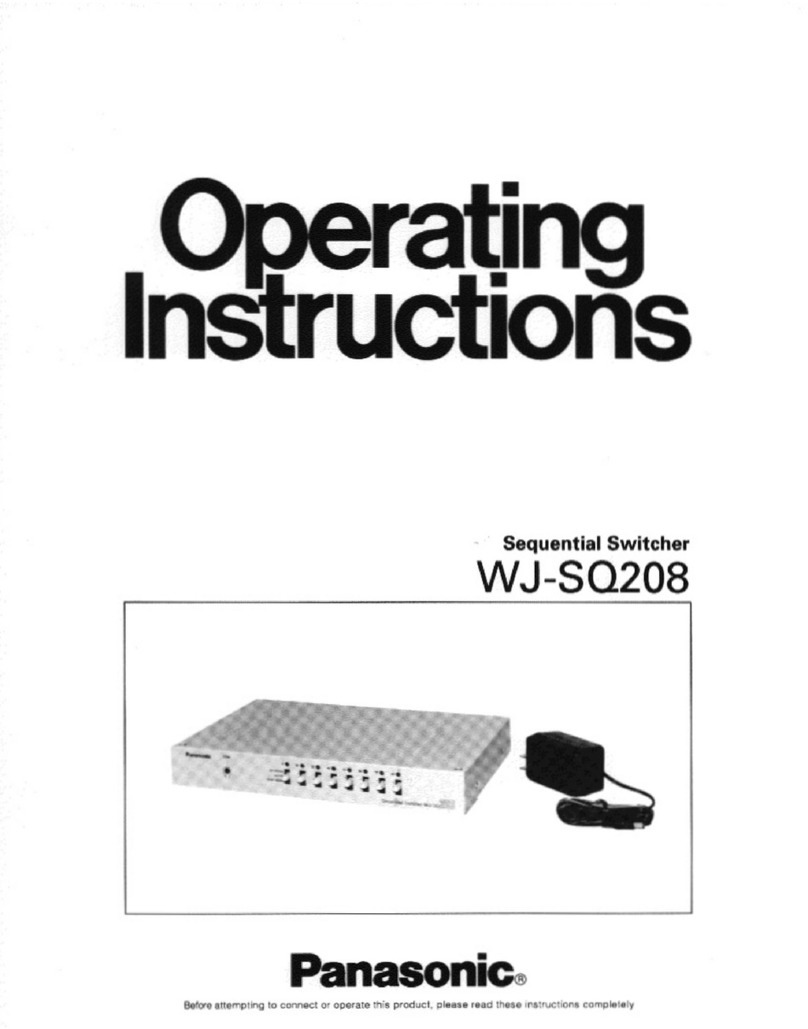 Panasonic WJ-SQ208 User manual