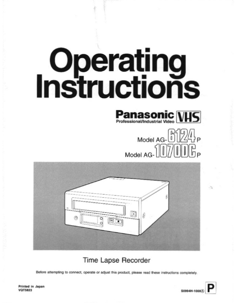 Panasonic AG-1070 operating instructions