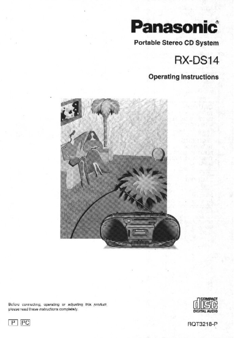 Panasonic RXDS14 - RADIO CASSETTE W/CD User manual