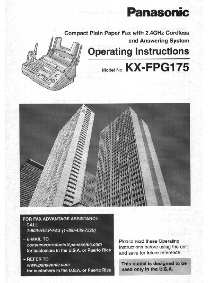Panasonic KX-FPG175 User manual