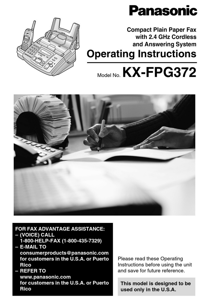 Panasonic KX-FPG372 operating instructions