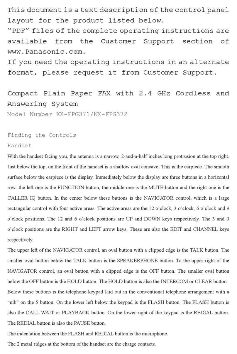 Panasonic KX-FPG371 Description