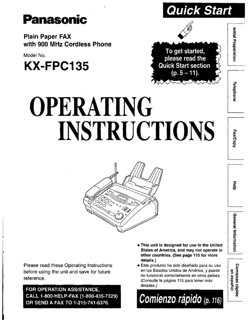 Panasonic KX-FPC135 operating instructions