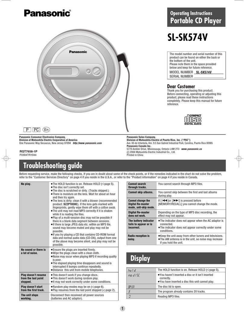 Panasonic SL-SK574V operating instructions