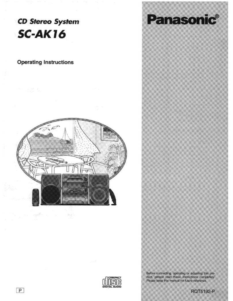 Panasonic SAAK16 - MINI HES W/CD-PLAYER User manual