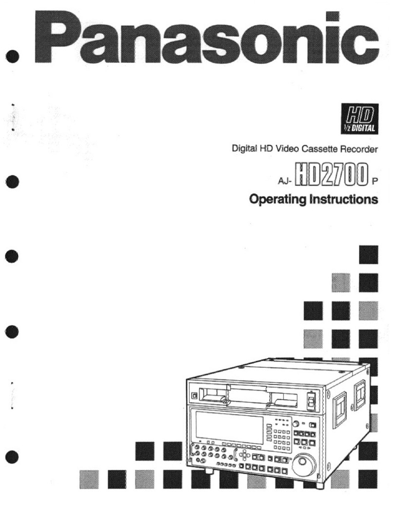 Panasonic AJHD2700P - D5 HD VTR User manual