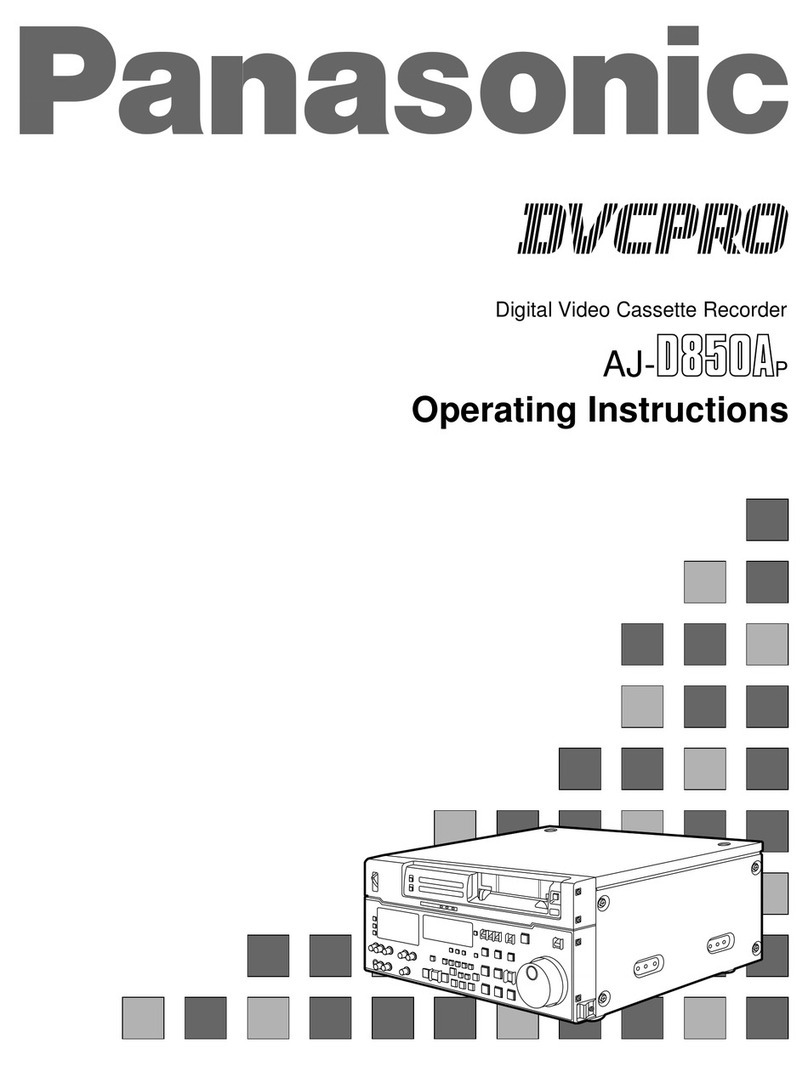 Panasonic AJD850 - DVCPRO STUDIO VTR User manual