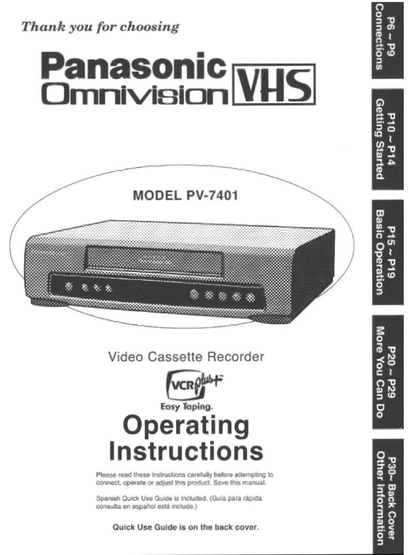 Panasonic Omnivision PV-7401 User manual Panasonic Omnivision PV-7401 User manual
