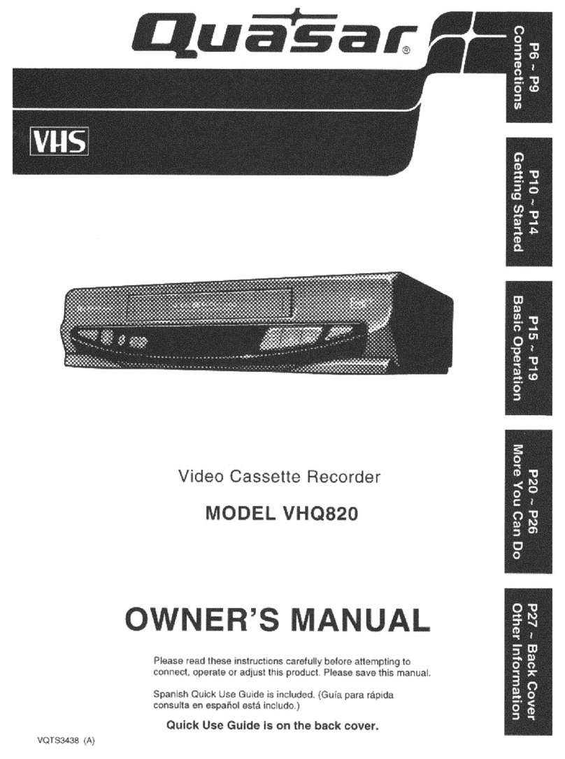 Quasar VHQ-820 User manual