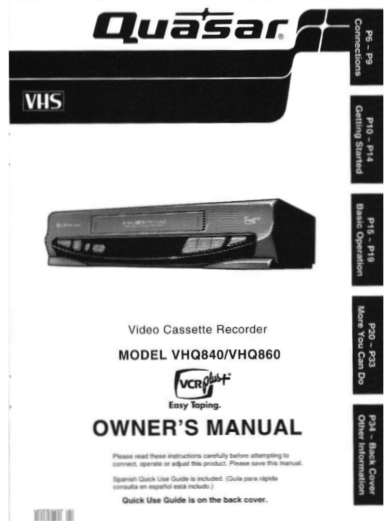 Quasar VHQ-840 User manual