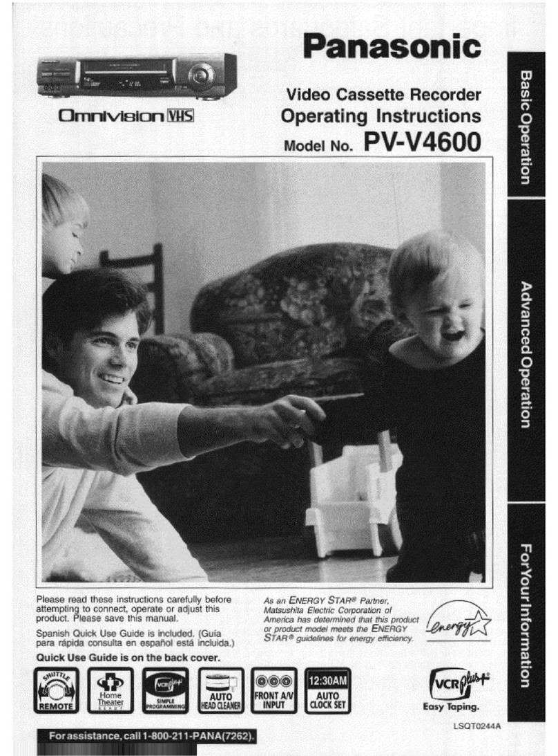 Panasonic Omnivision PV-V4600 User manual