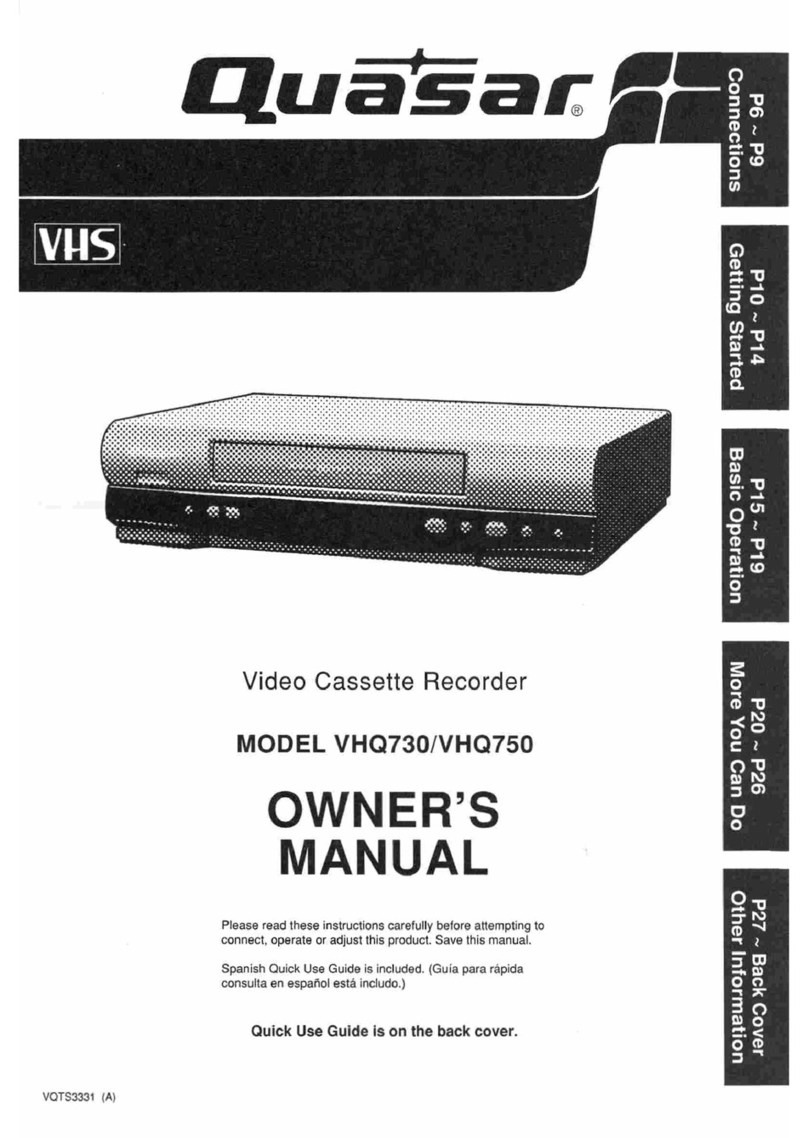 Quasar VHQ-750 User manual