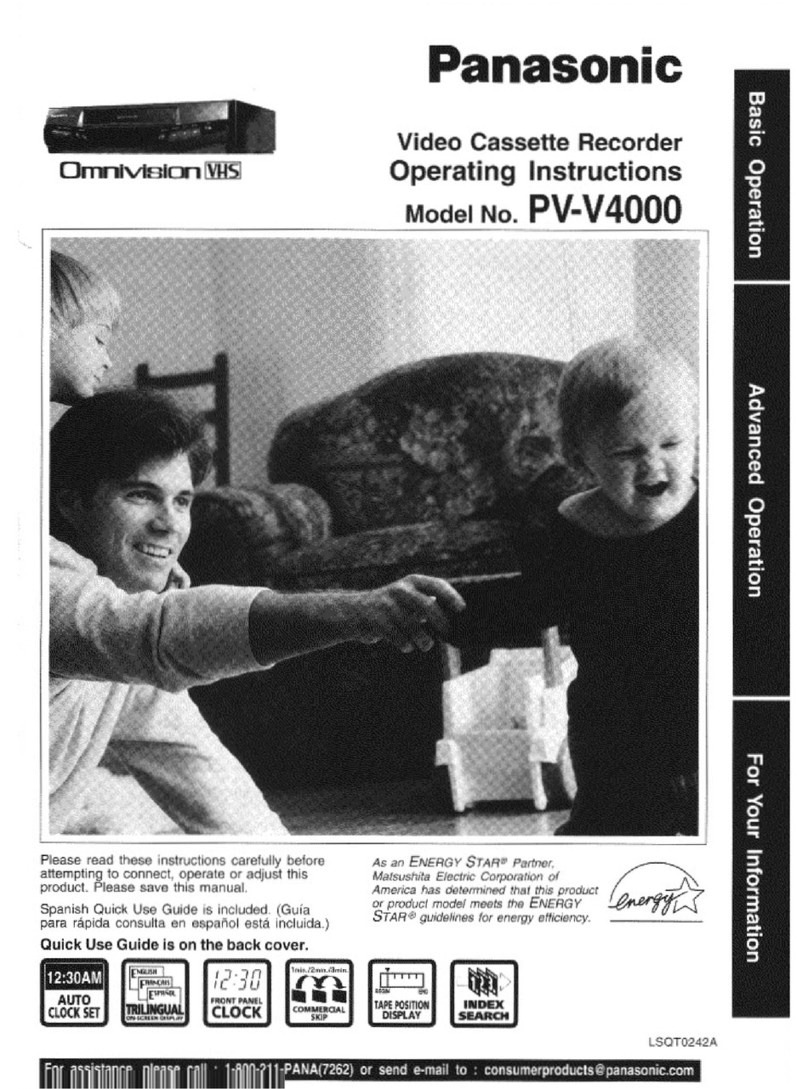 Panasonic Omnivision PV-V4000 User manual