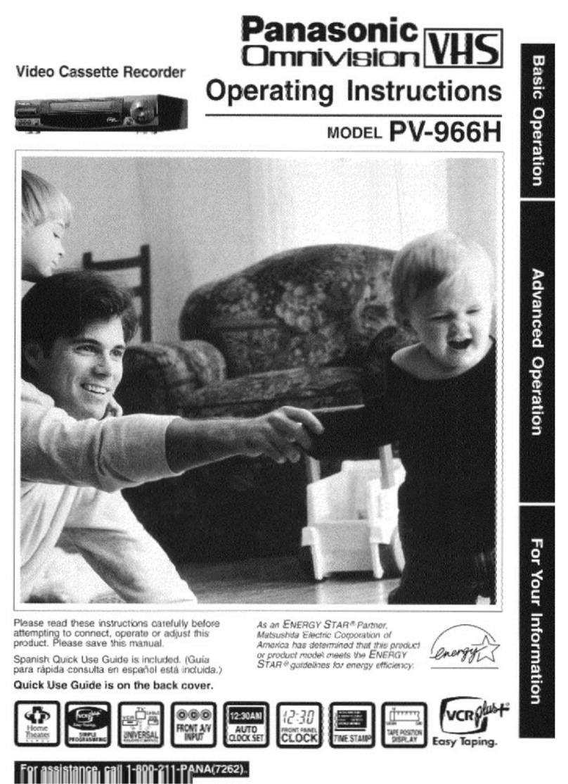 Panasonic PV-966H User manual Panasonic PV-966H User manual