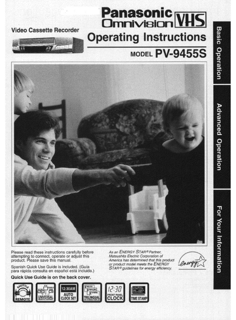 Panasonic Omnivision PV-9455S operating instructions