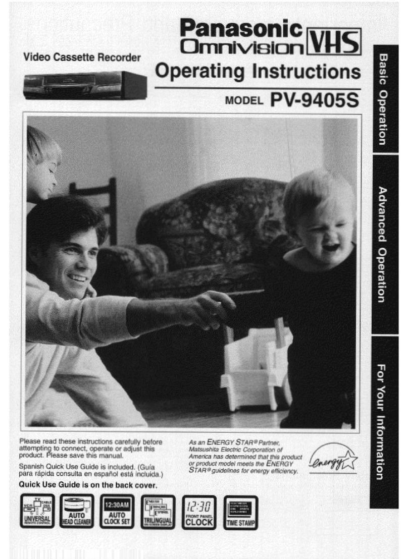 Panasonic Omnivision VHS PV-9405S User manual