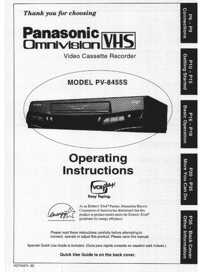 Panasonic Omnivision PV-8455S User manual Panasonic Omnivision PV-8455S User manual