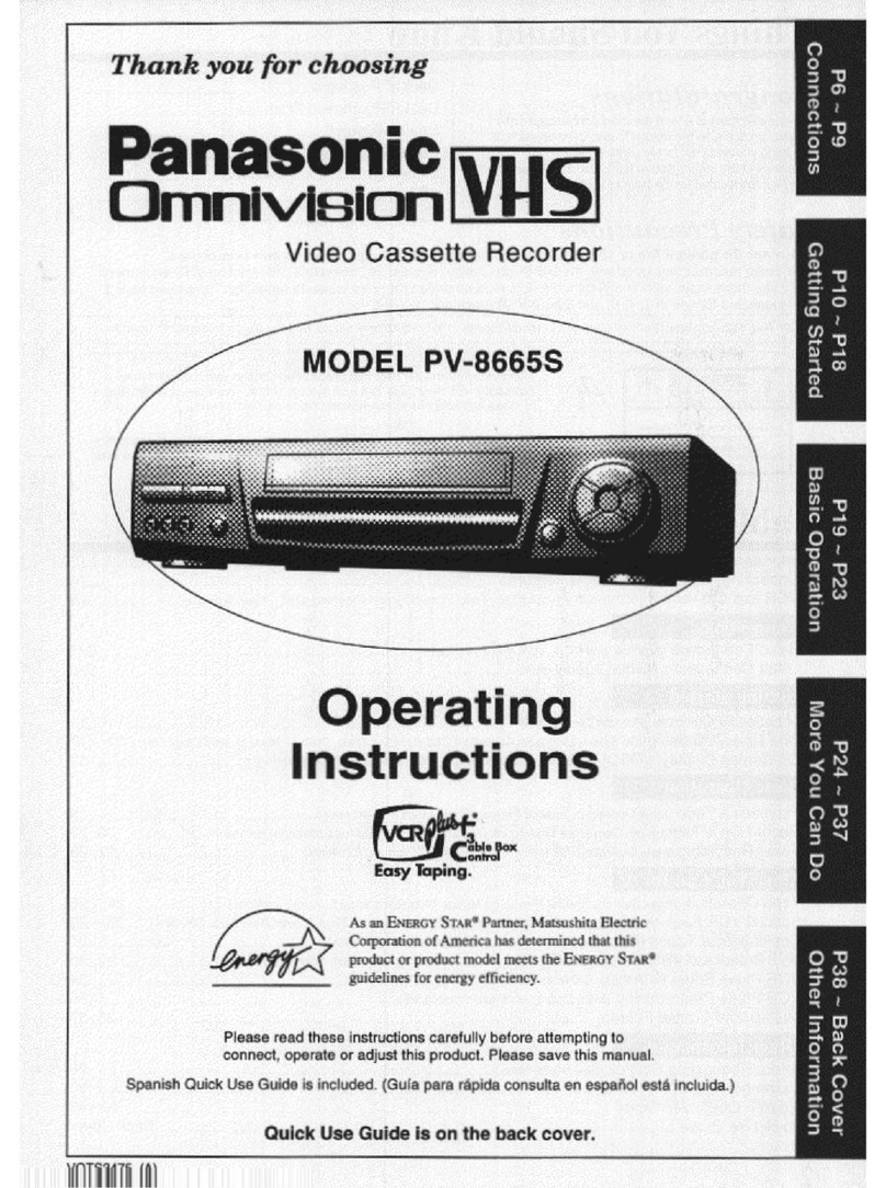 Panasonic PV-8665S User manual Panasonic PV-8665S User manual