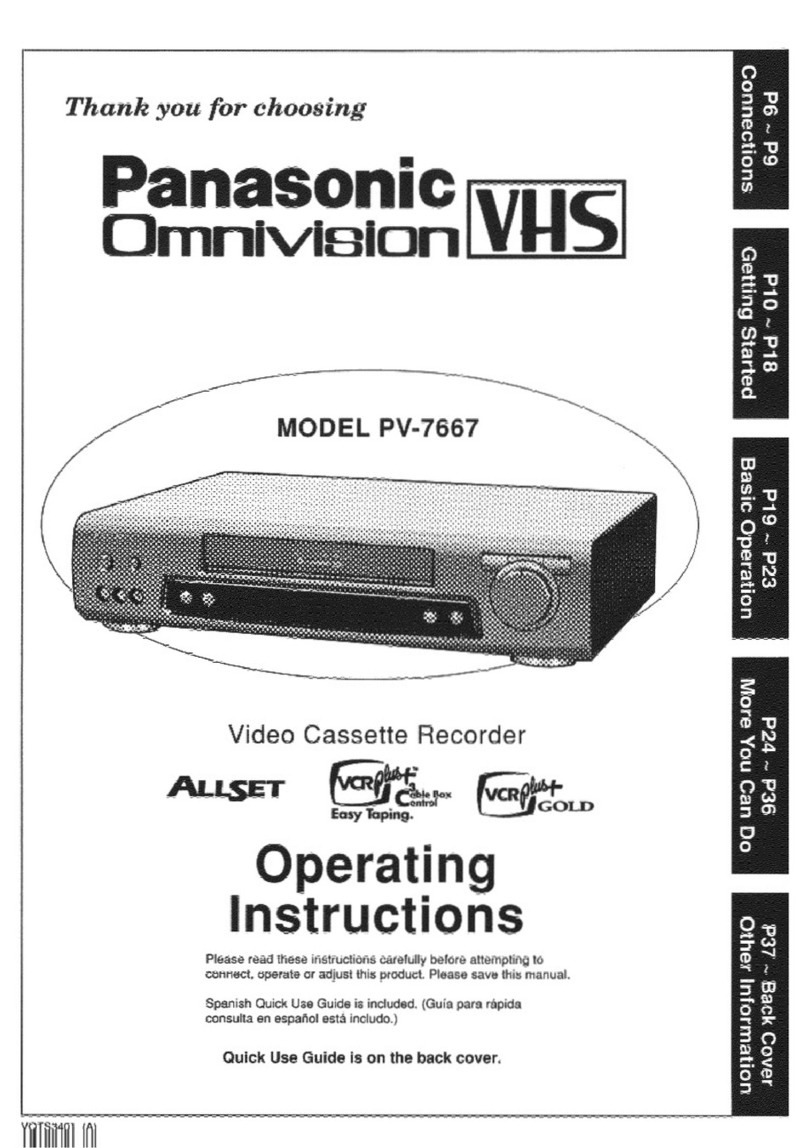 Panasonic Omnivision PV-7667 User manual Panasonic Omnivision PV-7667 User manual