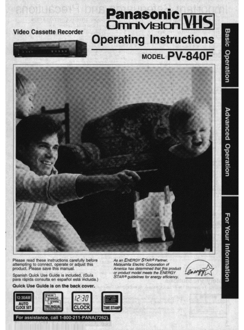 Panasonic Omnivision PV-840F operating instructions