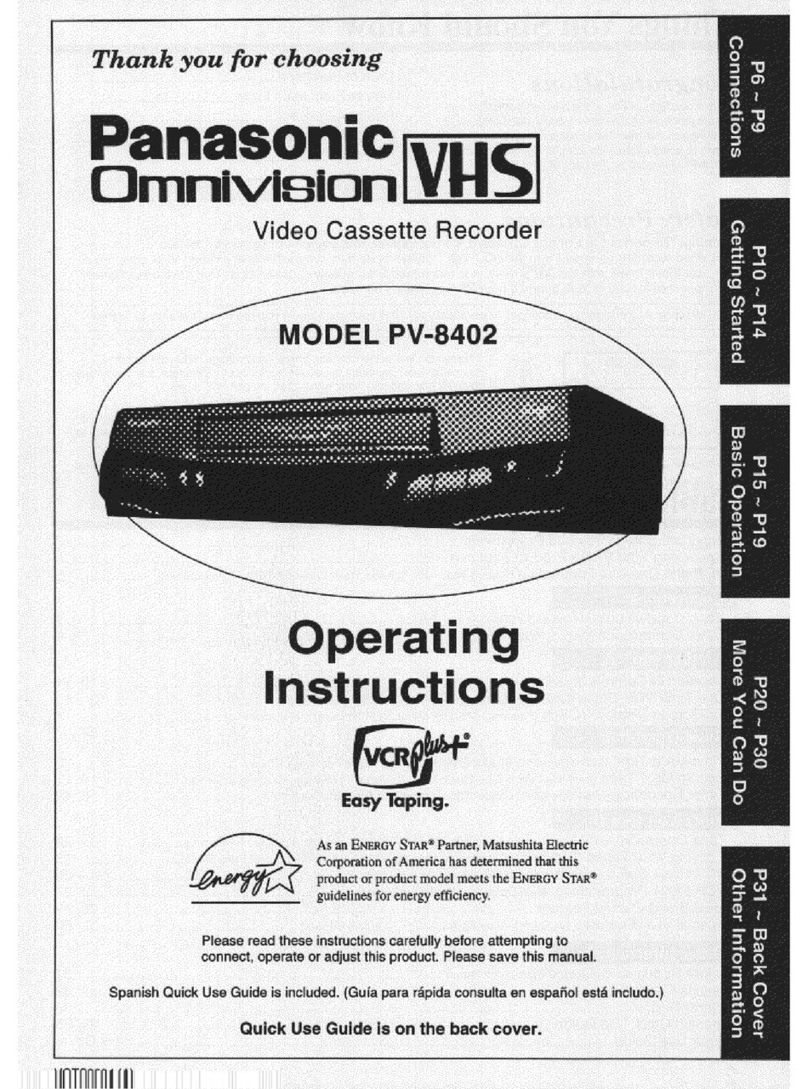 Panasonic Omnivision PV-8402 User manual Panasonic Omnivision PV-8402 User manual